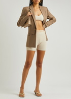 Jacquemus Le Bandeau Pralu Rib-knit bra top Beige