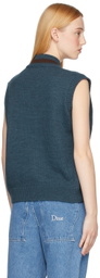 Thames MMXX Navy Knit Logo Vest