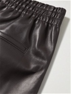BOTTEGA VENETA - Wide-Leg Leather Shorts - Brown