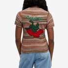 Brain Dead Women's Madera Short Sleeve Knit in Brown