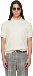 Barbour Off-White Wellburn Knitted Polo