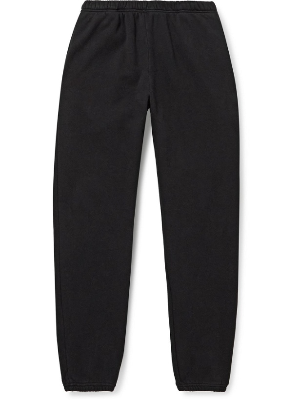 Photo: Les Tien - Garment-Dyed Fleece-Back Cotton-Jersey Sweatpants - Black