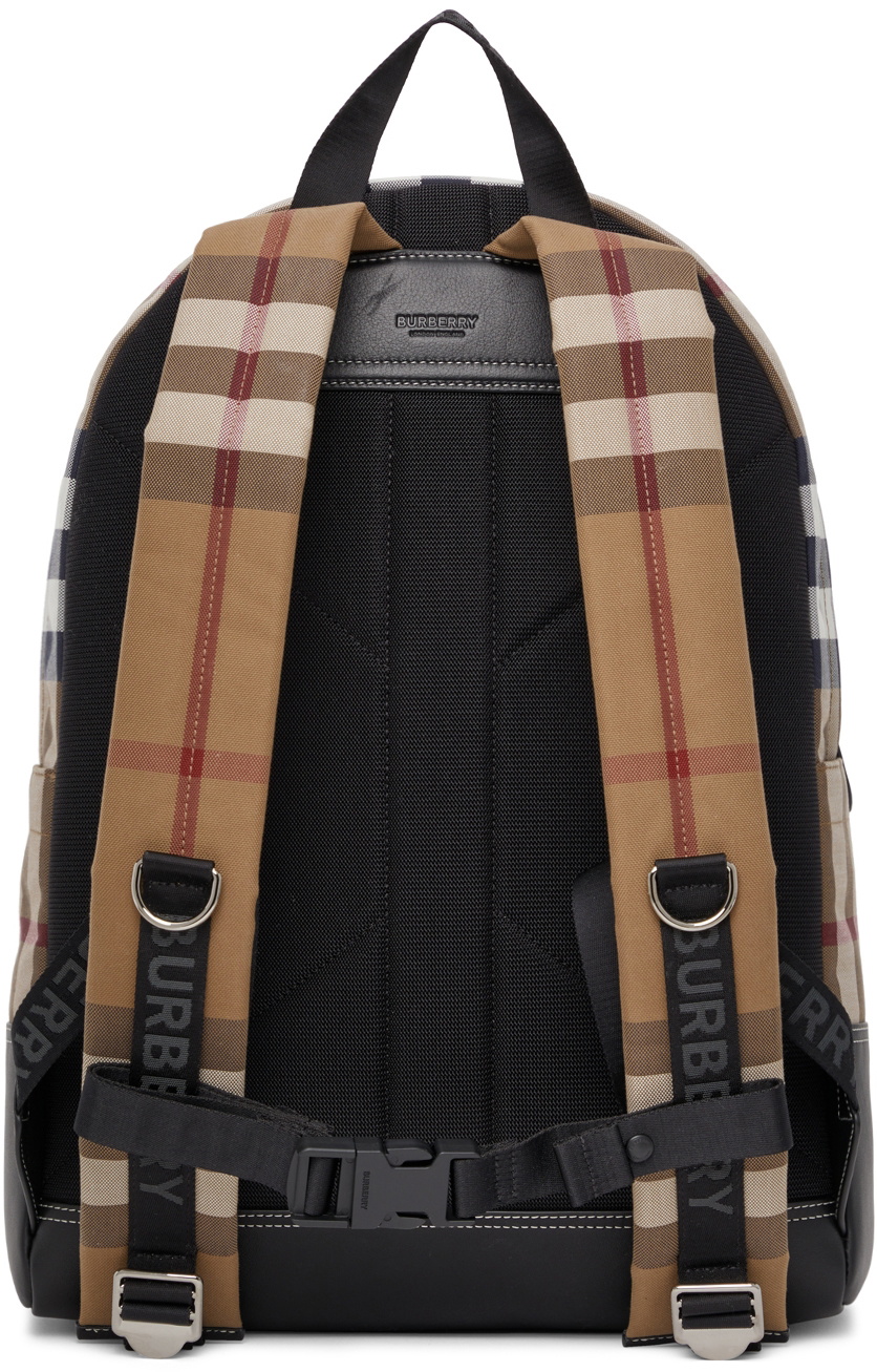 Burberry Tan Check Canvas Backpack s-l400.jpg main image 2