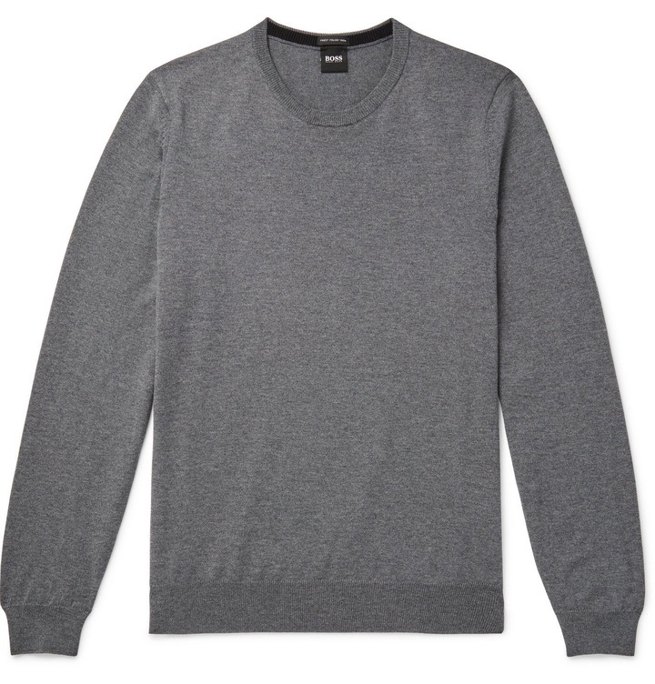 Photo: Hugo Boss - Virgin Wool Sweater - Gray