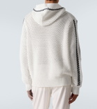 Orlebar Brown Kirk striped crochet cotton-blend hoodie