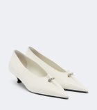 Toteme Pierced embellished leather pumps