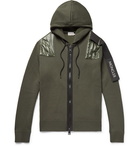 Moncler Genius - 5 Moncler Craig Green Nylon-Panelled Wool-Blend Zip-Up Hoodie - Men - Army green