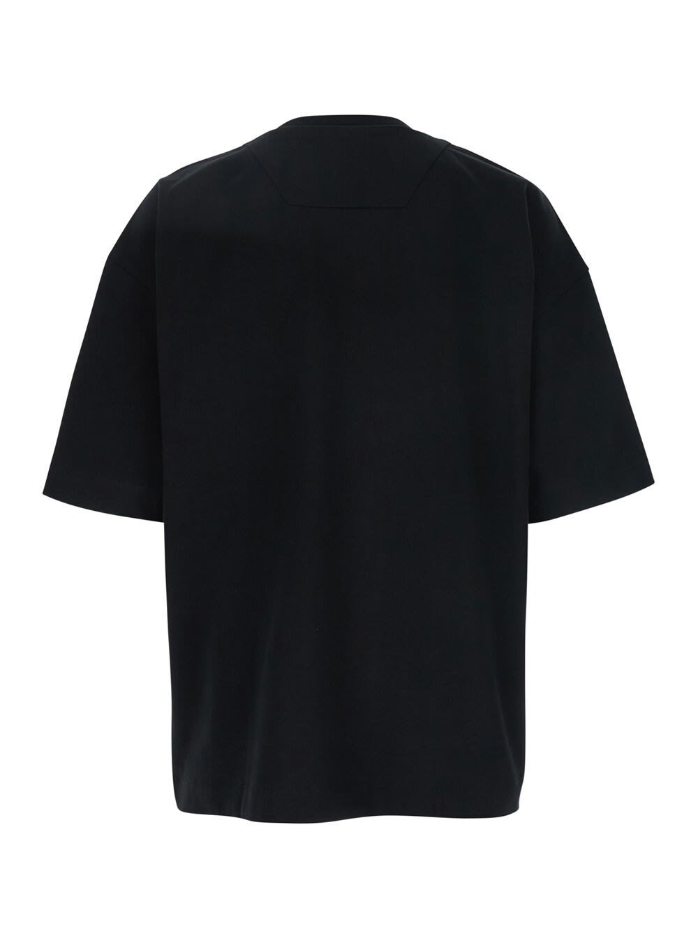 Juun.J Black T-shirt With Tone-on-tone Logo Embroidered On The Front In Cotton Man