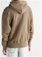 Nike - Sportswear Logo-Embroidered Cotton-Jersey Hoodie - Brown