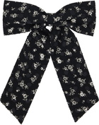 Anna Sui Black Ditsy Dot Chiffon Bow Hair Clip