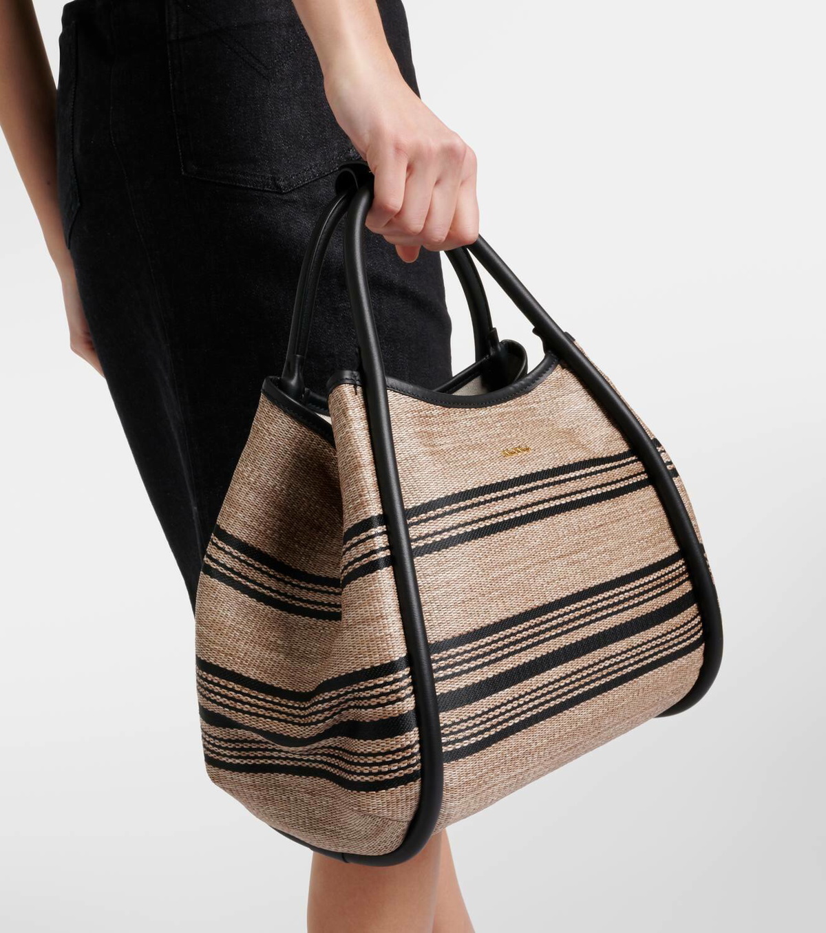 ショルダーバッグ・ポシェット MAX MARA Marine Stripe Tote Bag Max Mara Marine Medium striped tote bag Max Mara