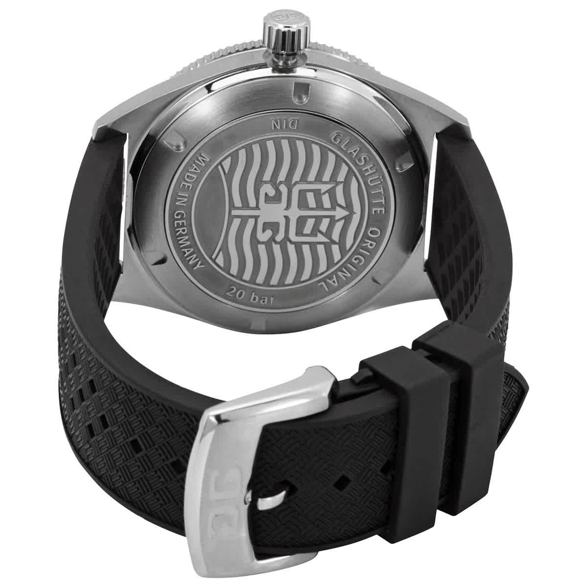 Glashutte Original SeaQ Automatic Black Dial Mens Watch 1-39-11-06-80-06