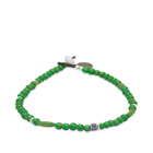Mikia Men's Beaded Bracelet in Green