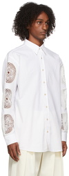 Acne Studios White Doily Crochet Shirt