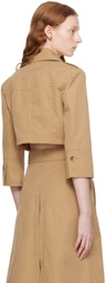 Moschino Beige Cropped Jacket