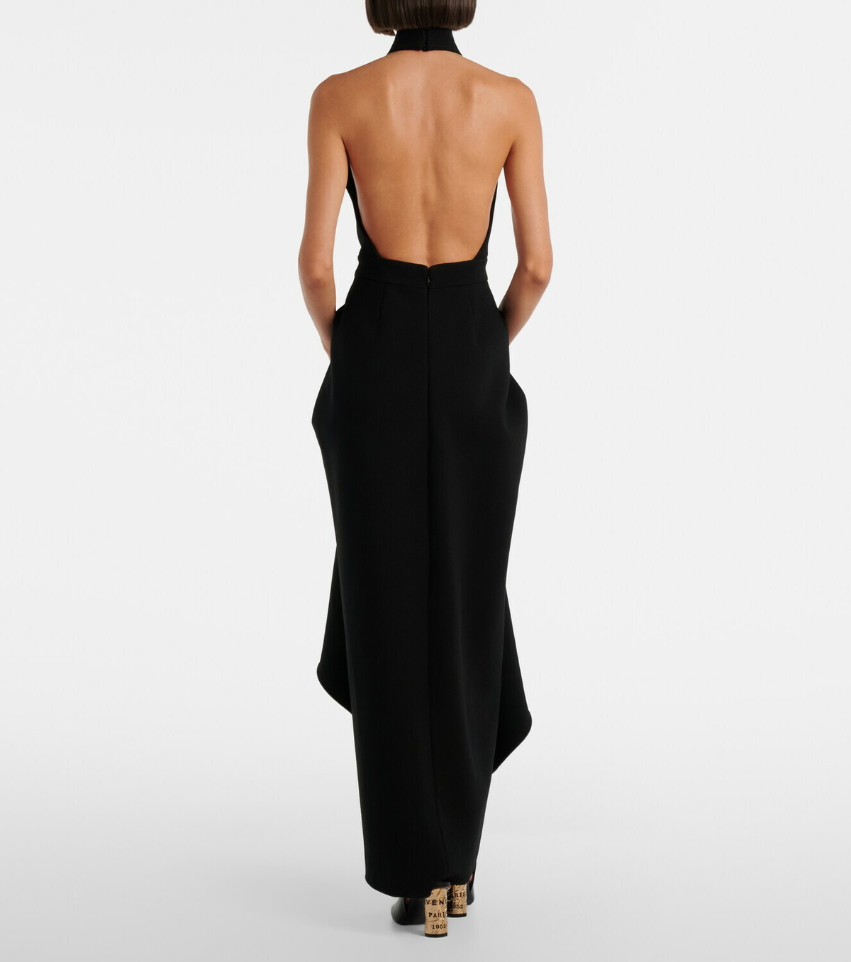 Givenchy Draped wool-blend crêpe gown