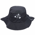 The Trilogy Tapes Men's Beach Bucket Hat in Black