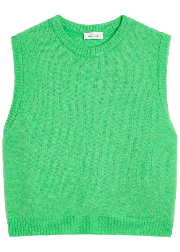 Photo: American Vintage Vitow Brushed Alpaca and Wool-blend Vest Green