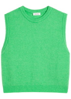 American Vintage Vitow Brushed Alpaca and Wool-blend Vest Green