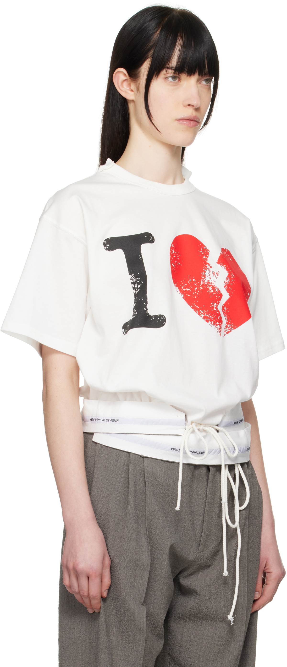 Magliano White 'I Suffer' T-shirt