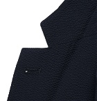 Giorgio Armani - Storm-Blue Upton Slim-Fit Virgin Wool-Seersucker Suit Jacket - Men - Storm blue