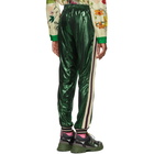 Gucci Green Laminated Oversized Lounge Pants