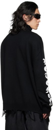 VETEMENTS Black Destroyed Anarchy Turtleneck