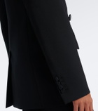 Sportmax Double-breasted virgin wool tuxedo jacket