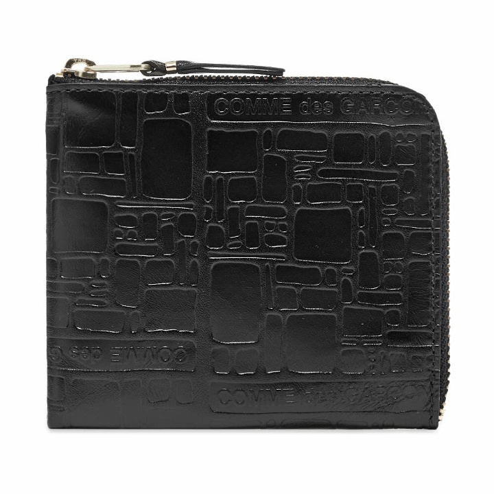 Photo: Comme des Garçons SA3100EL Embossed Logo Wallet in Black