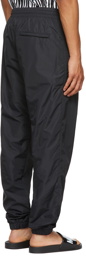 Moschino Black Warped Glitch Logo Track Pants