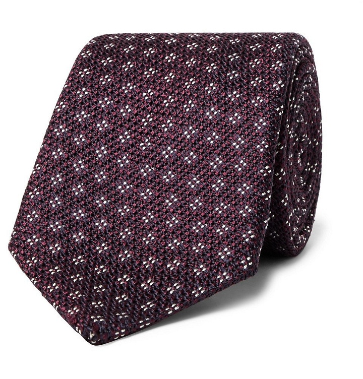 Photo: Canali - 8cm Knitted Silk Tie - Men - Burgundy