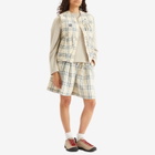 Story mfg. Women's Bridge Shorts in French Gingham Interrupted