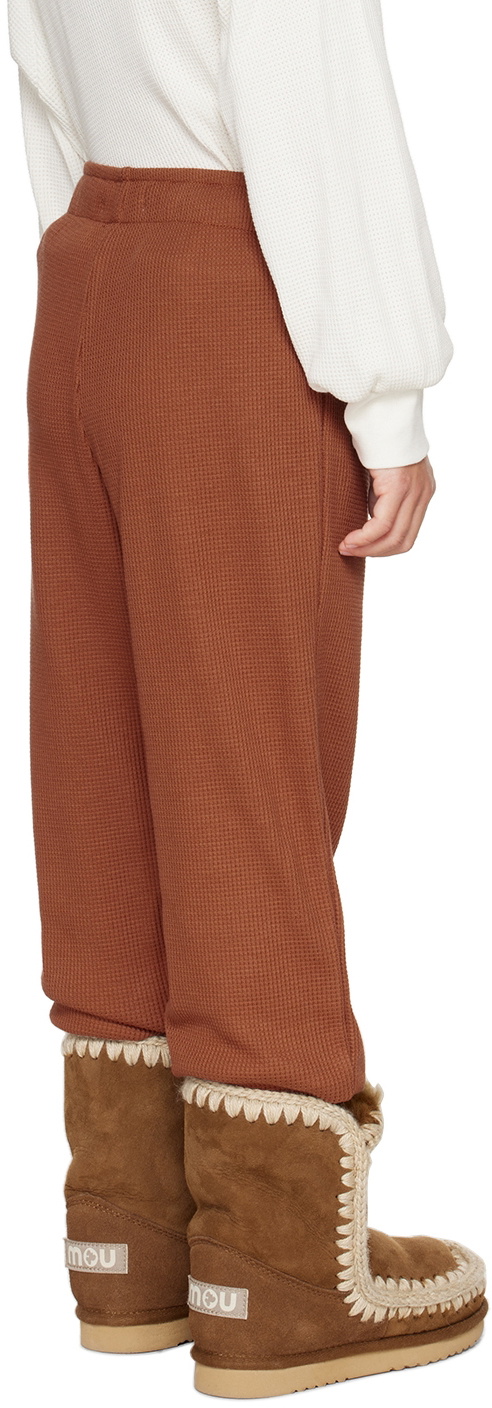 TINYCOTTONS Kids Brown Logo Lounge Pants