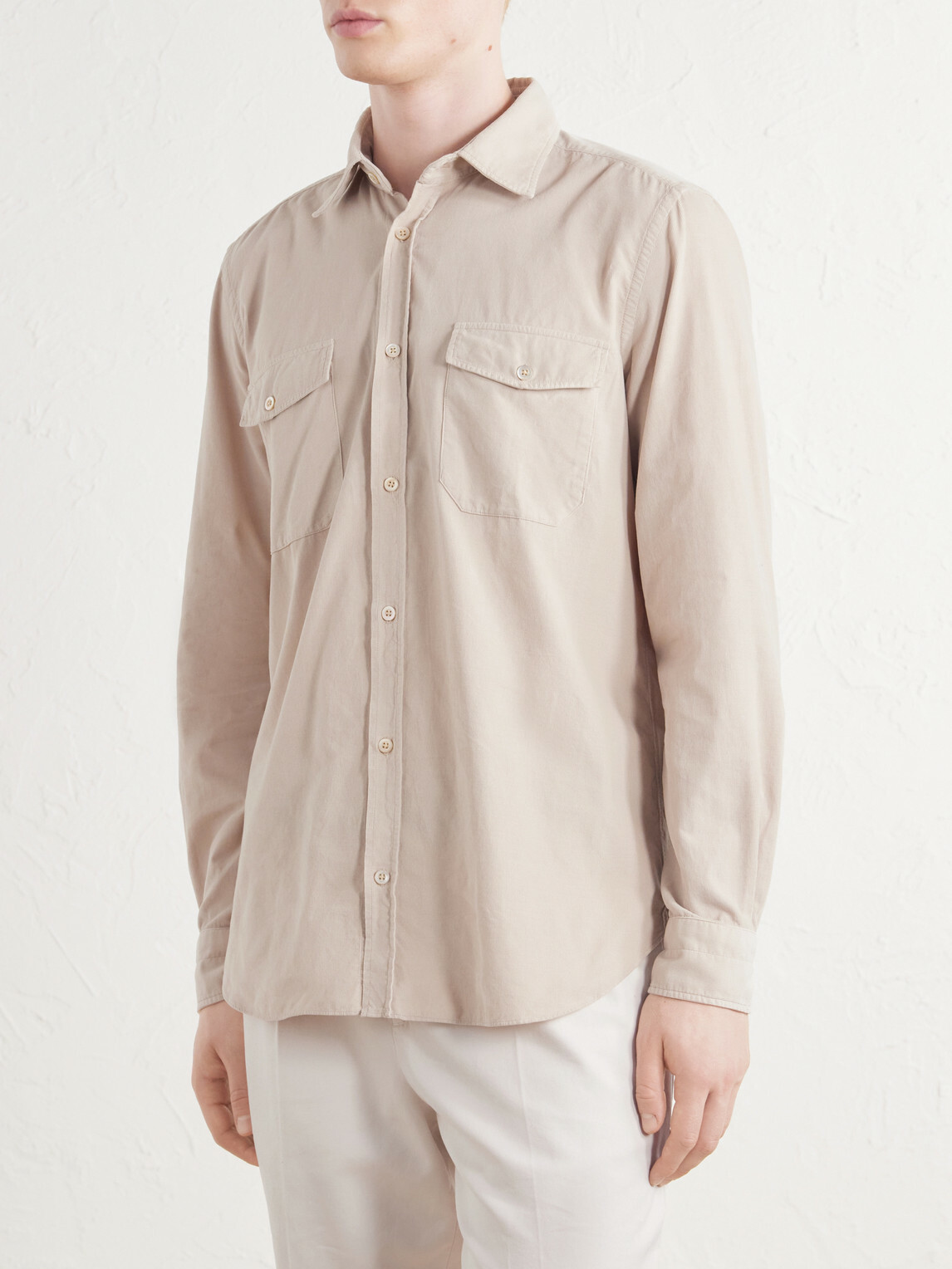 Boglioli - Cotton-Corduroy Shirt - Neutrals