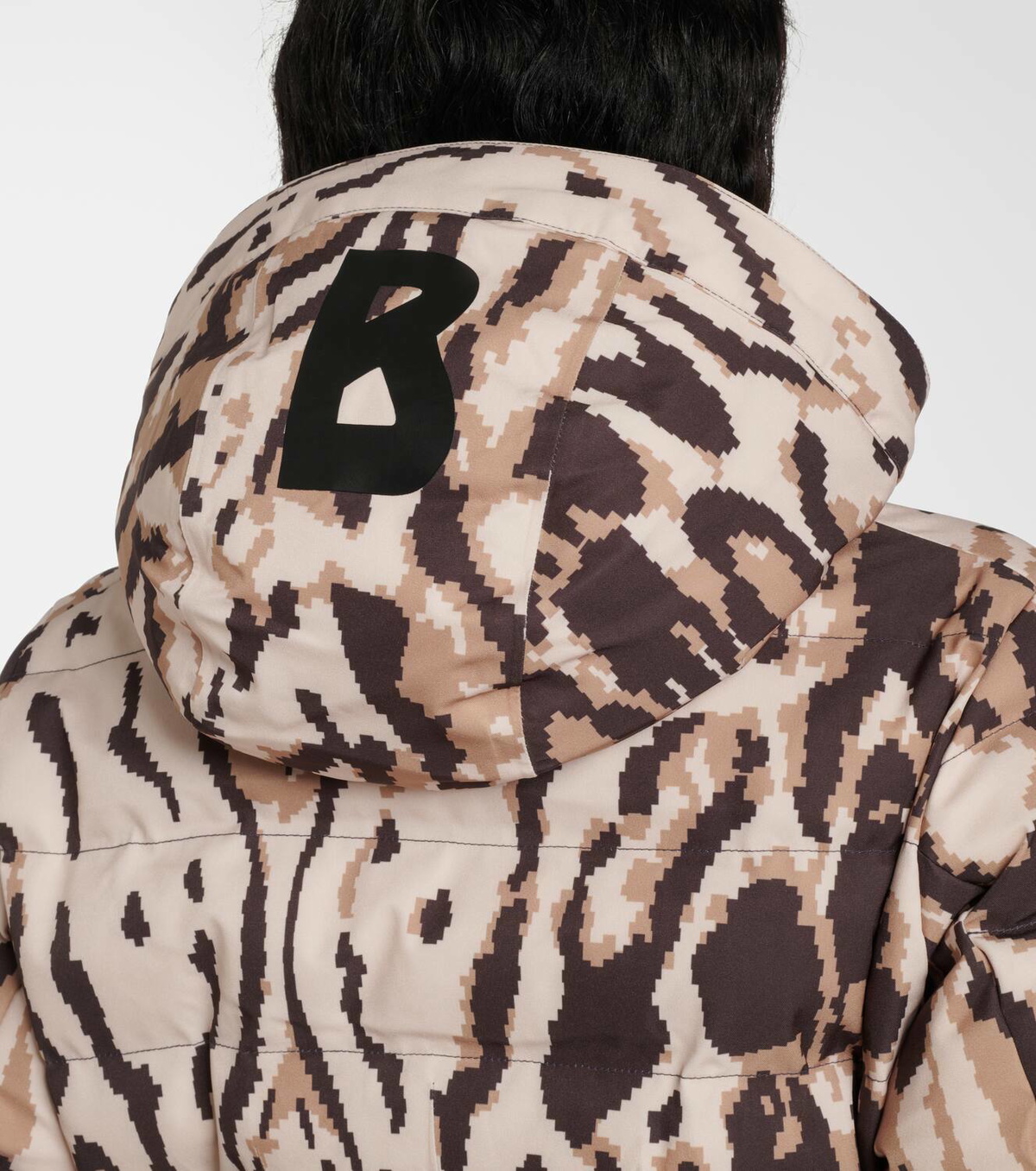 Bogner Ellya leopard-print belted ski jacket