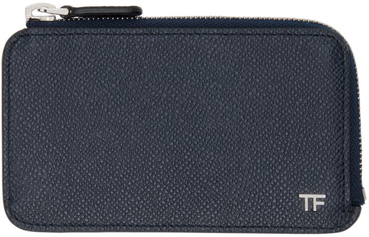 Photo: TOM FORD Navy Zip Card Holder