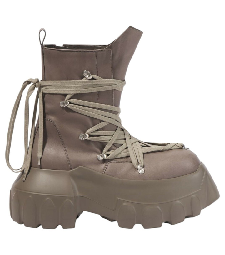 Photo: Rick Owens Megalaced Mega Tractor leather combat boots