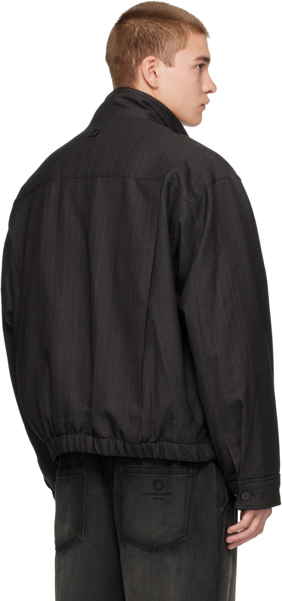 WOOYOUNGMI Gray Striped Jacket