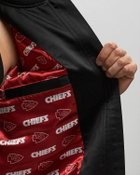 Mitchell & Ness NFL TEAM LEADER SATIN BOMBER VINTAGE LOGO KANSAS CITY CHIEFS Black Mens Bomber Jacket