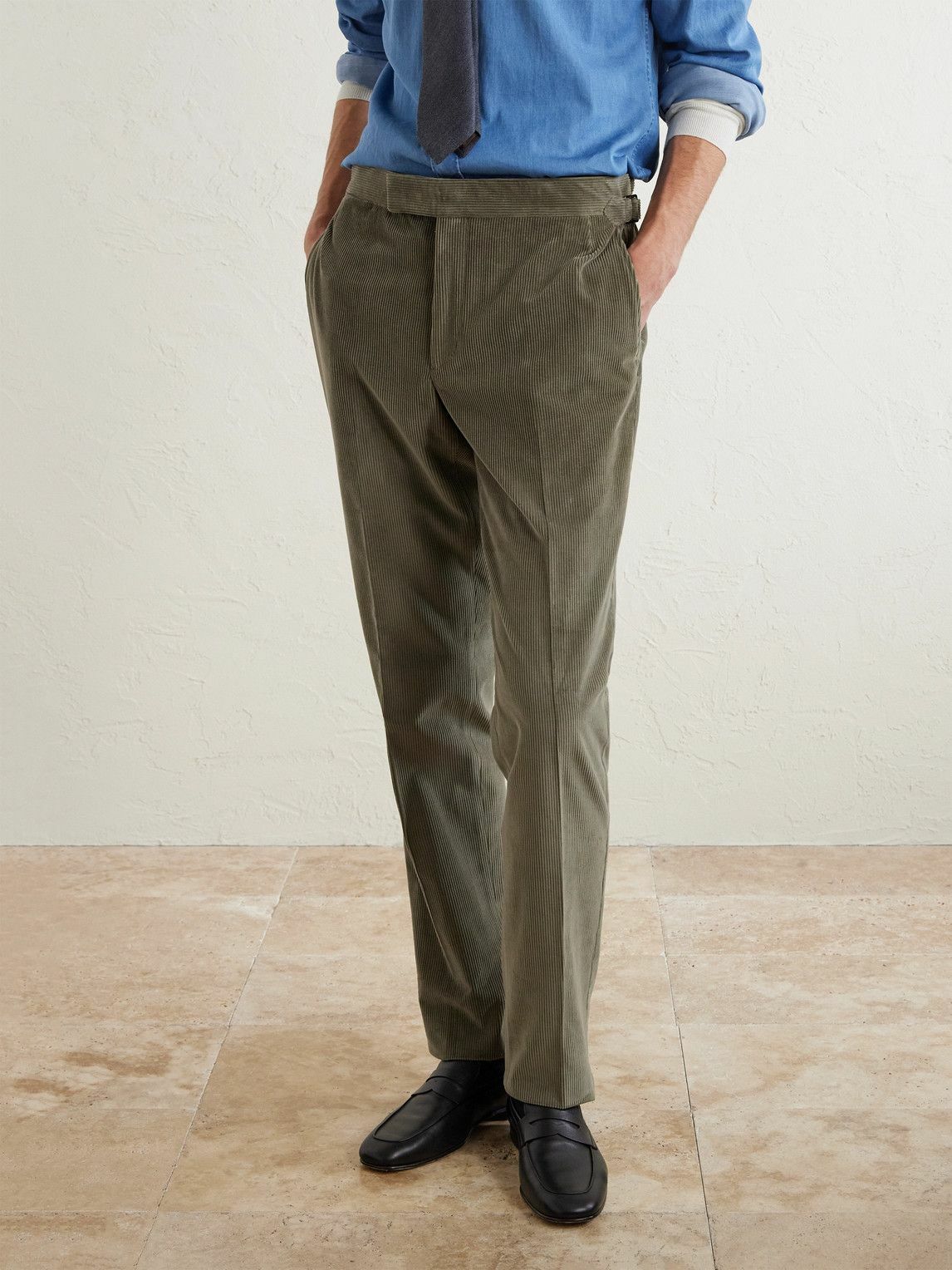 Thom Sweeney - Cotton and Wool-Blend Corduroy Suit - Green