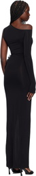 Nensi Dojaka Black One Shoulder Maxi Dress