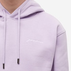 Jacquemus Men's Logo Popover Hoody in Purple