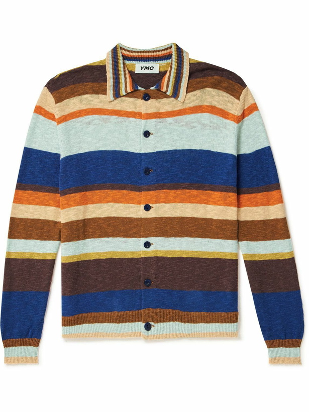 Photo: YMC - Rat Pack Striped Cotton Cardigan - Multi