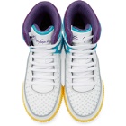 Balmain White and Multicolor Kery High-Top Sneakers