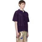 Casablanca Purple Short Sleeve Mesh Shirt