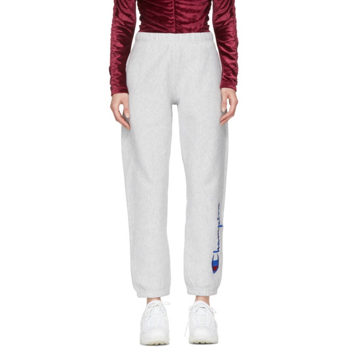 Photo: Champion Reverse Weave Grey Embroidered Lounge Pants