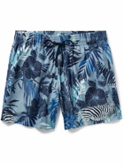 Etro - Slim-Fit Mid-Length Printed Swim Shorts - Blue
