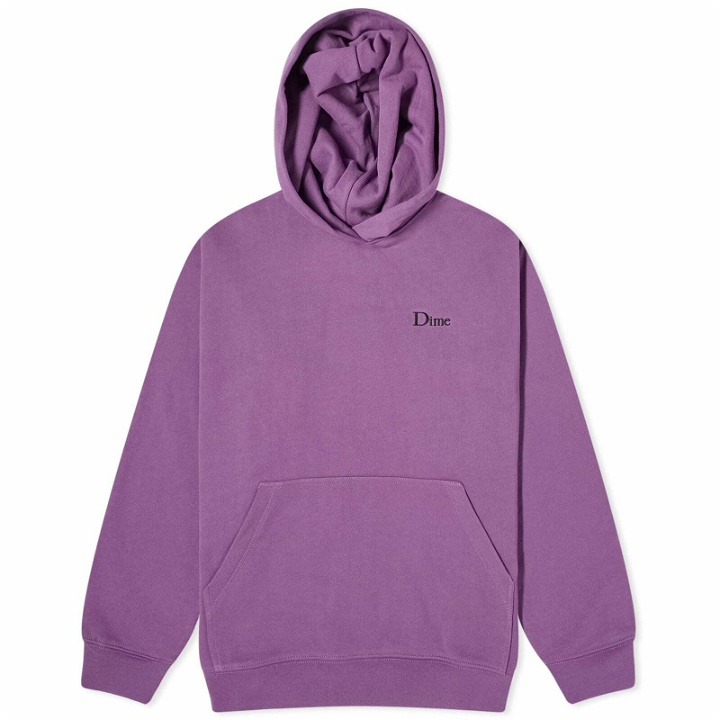 Photo: Dime Men's Classic Small Logo Hoodie in Violet
