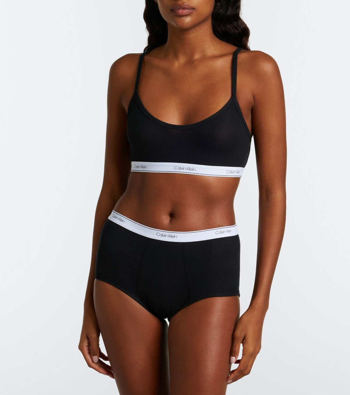 Calvin Klein Collection Thaïs ribbed-knit cotton-blend briefs