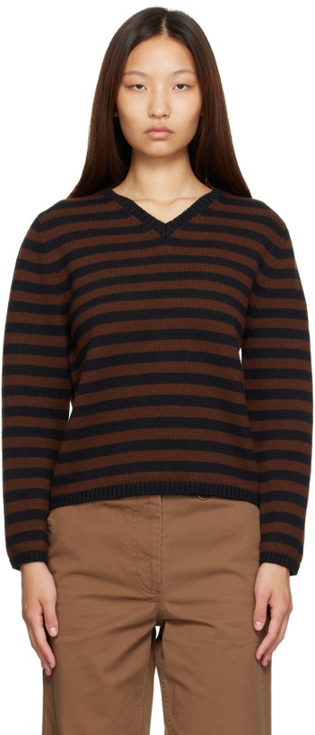 Photo: Nothing Written Brown Molly V-Neck Pullover Sweater